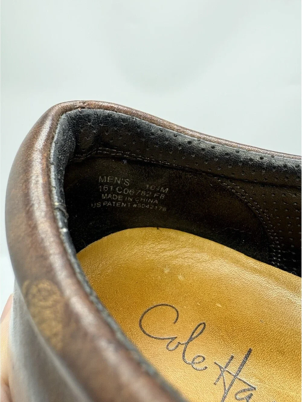 Cole Haan NikeAir Oxford Brown Leather Men's Shoes Size 10.5 M